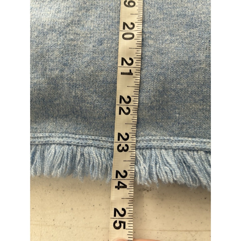 Lilly Pulitzer Rica 100%‎ Cashmere Blue Block Sweater With Fringe Sz Small Comfy - Picture 8 of 9